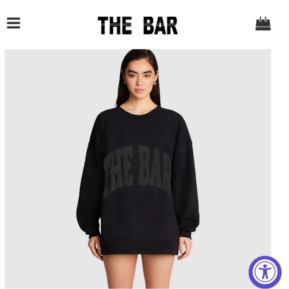 The Bar Black Crew Neck Sweater